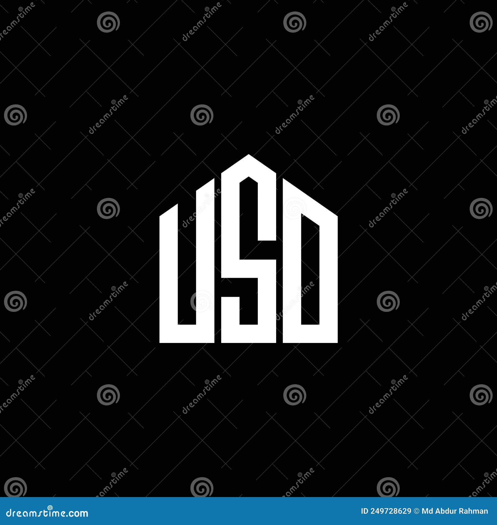 uso letter logo  on black background. uso creative initials letter logo concept. uso letter 