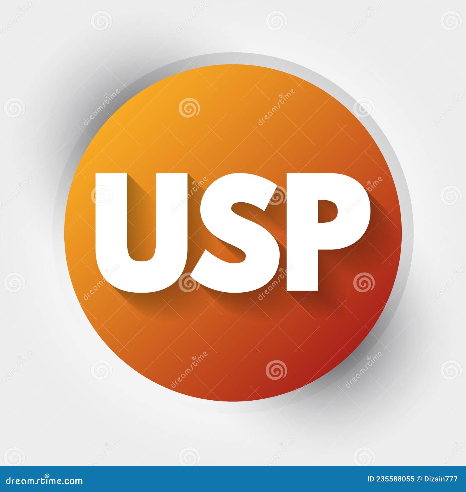 USP Unique Selling Point Acronym, Business Concept Background Stock