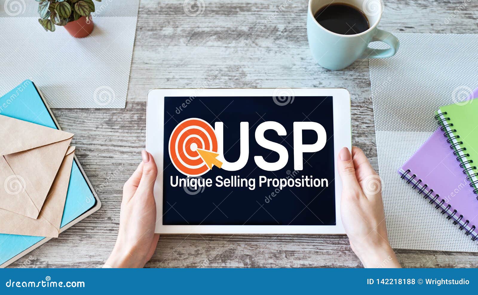 USP - Unique Selling Propositions. Business And Finance Concept On ...