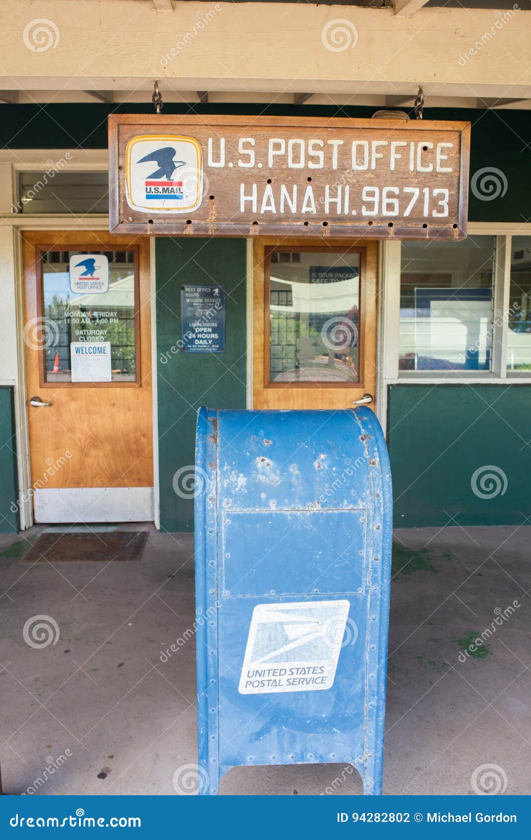USPS en Hana, Hawaii fotografía editorial. Imagen de localizaciones