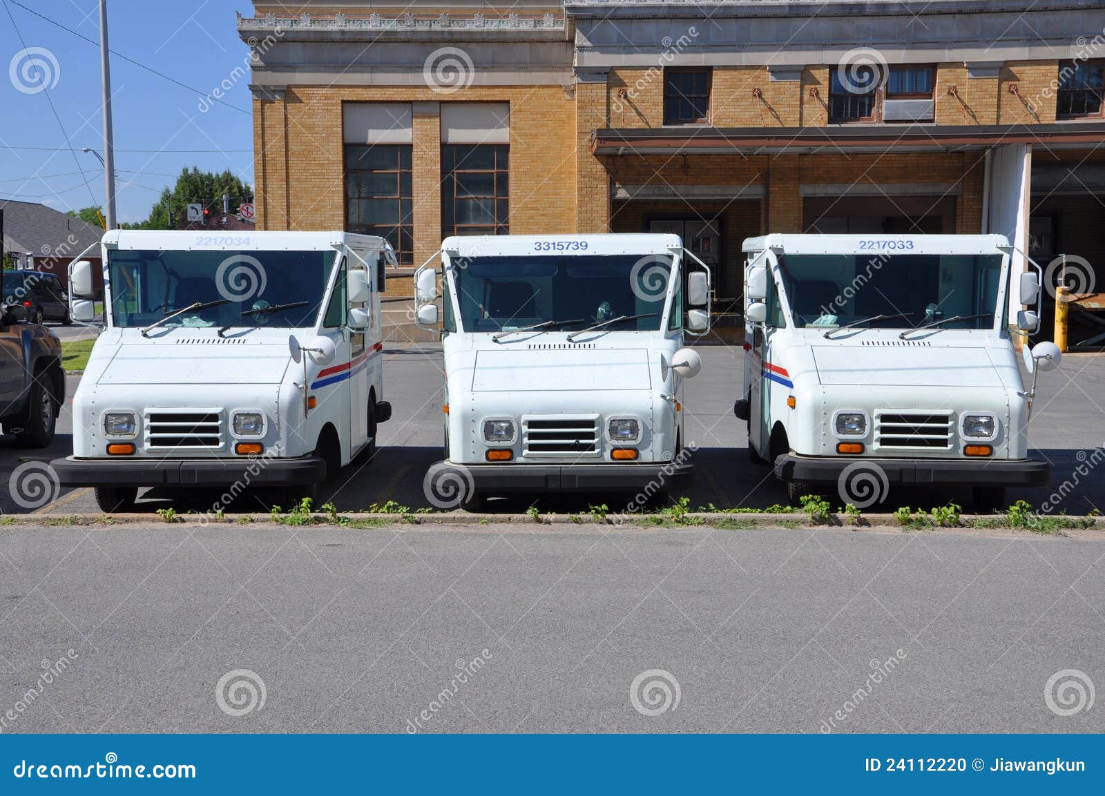 USPS postal vehicle editorial image. Image of potsdam - 24112220
