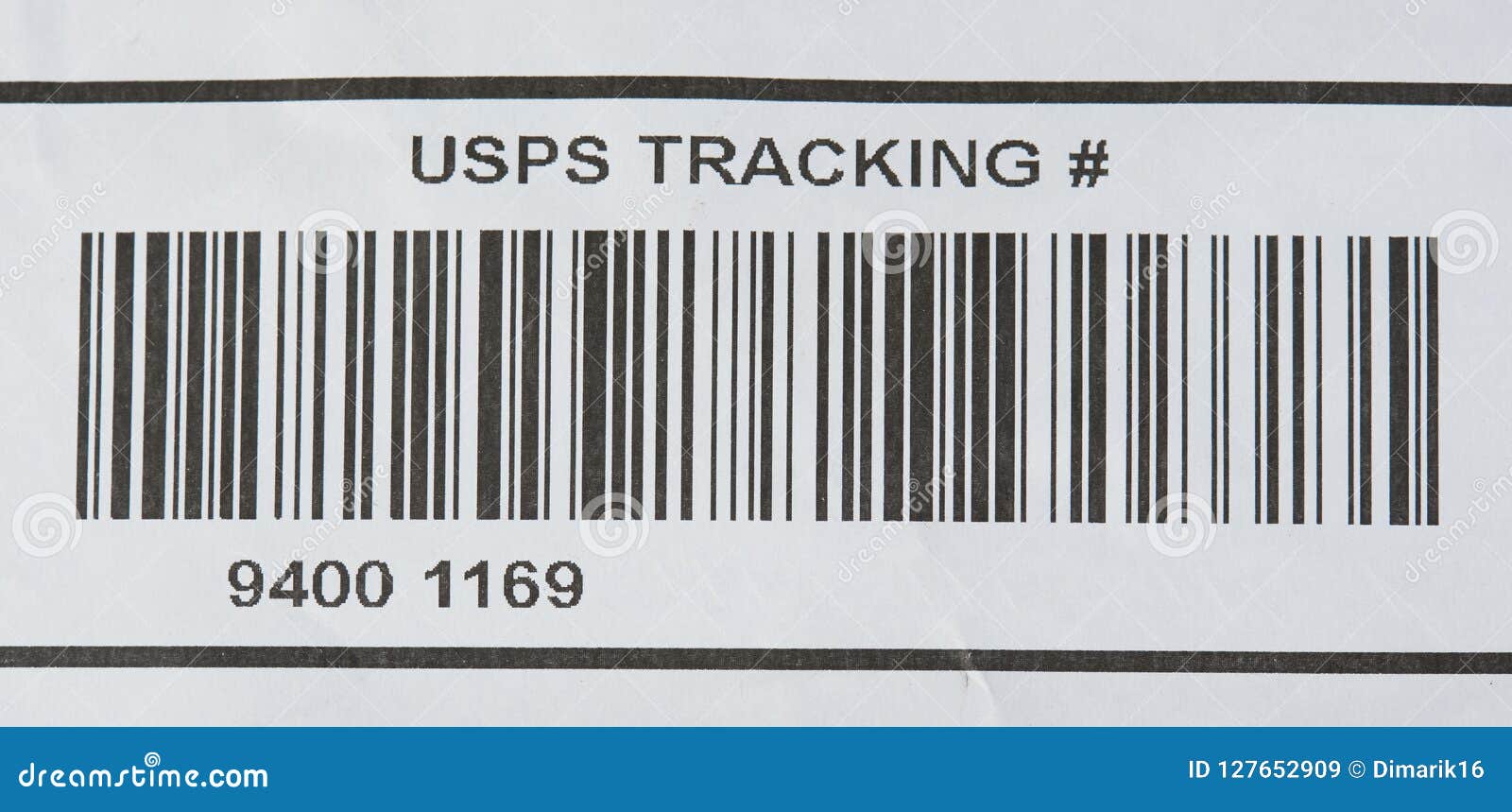 USPS Tracking Number and Bar Code Editorial Stock Image - Image of