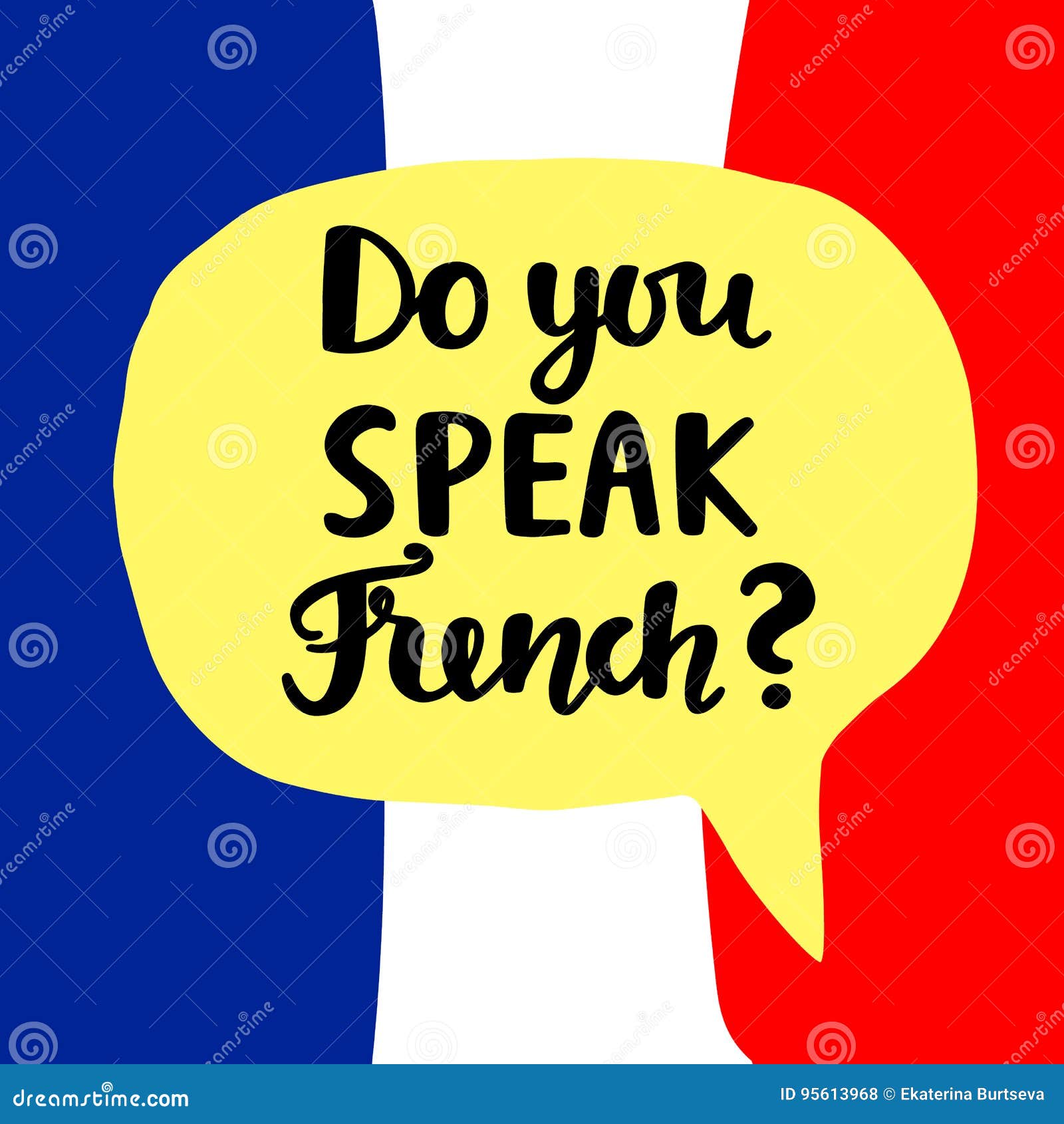 Usted habla francés ilustración del vector. Ilustración de nube 95613968