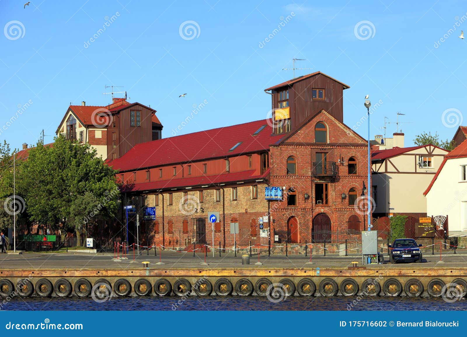 Ustka, Pomerania, Poland - Ustka Seaport Peers and Ships and the Baltic ...