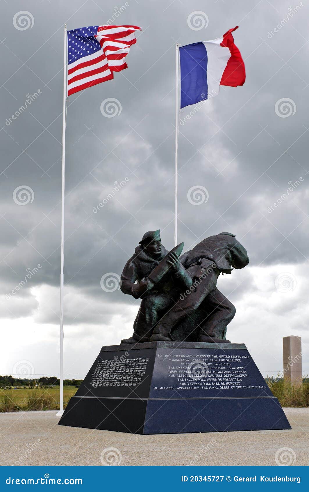 Utah Beach with Memorial Statue Stock Image Image of normandy, beach