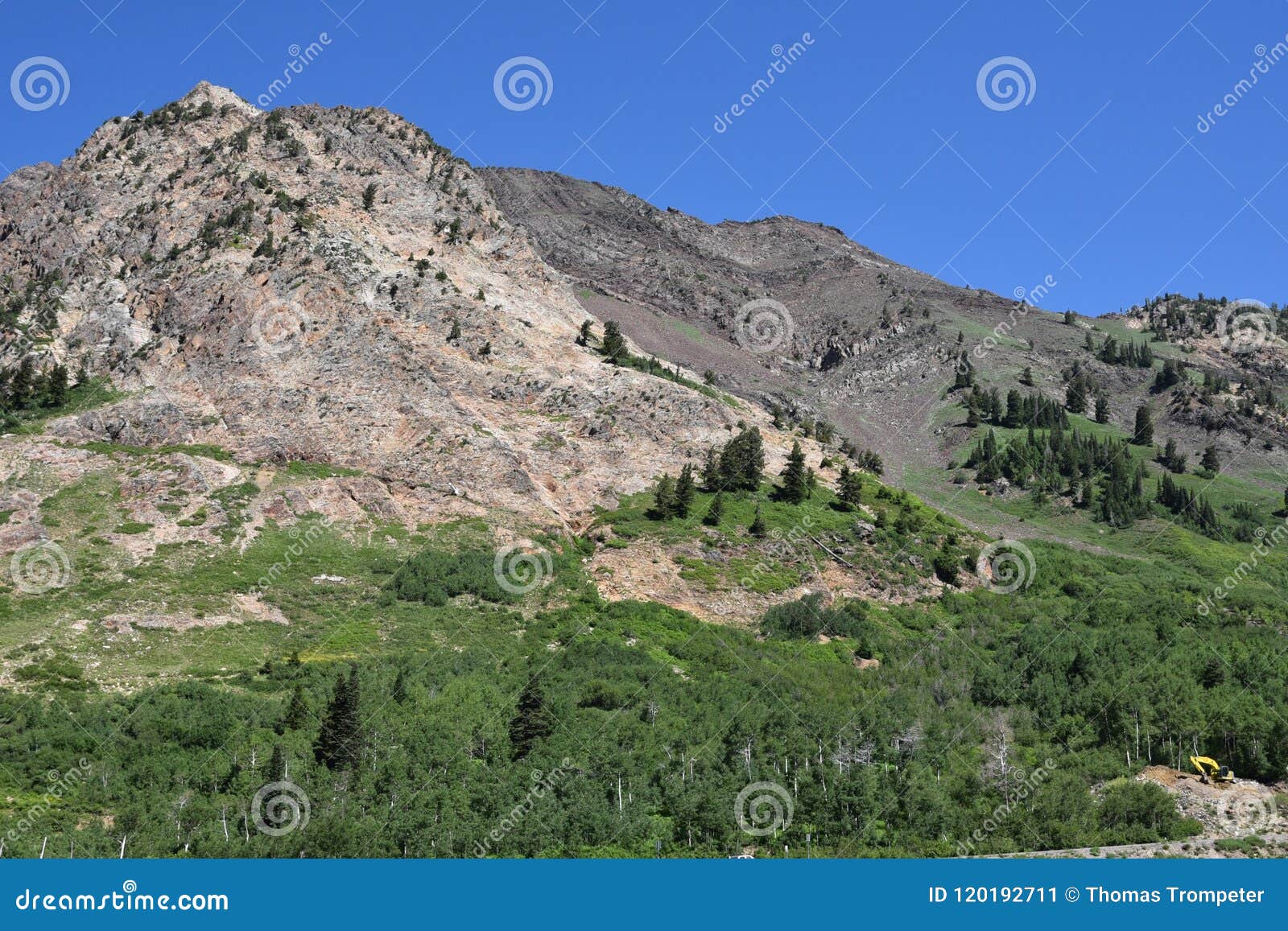 a utah mountain in the summertime