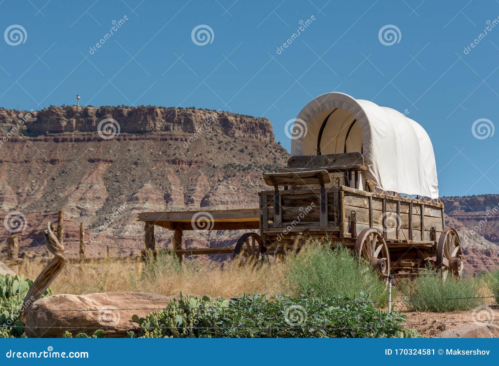 Utah, USA Wild West Wagon Stock Image Image of prairie, transport