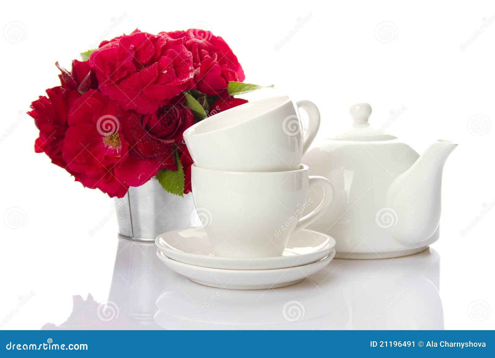 Utensils for Teadrinking White Stock Image Image of party, breakfast