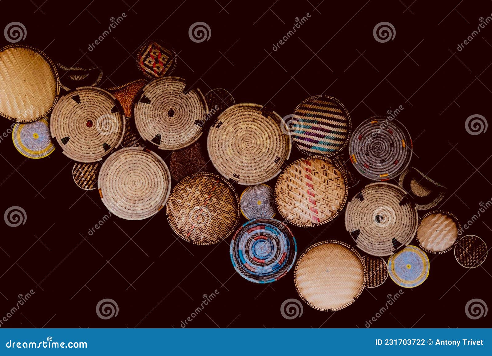 uteo winnower plaited basket tray abstract detailed textured pattern in nairobi city county kenya east african