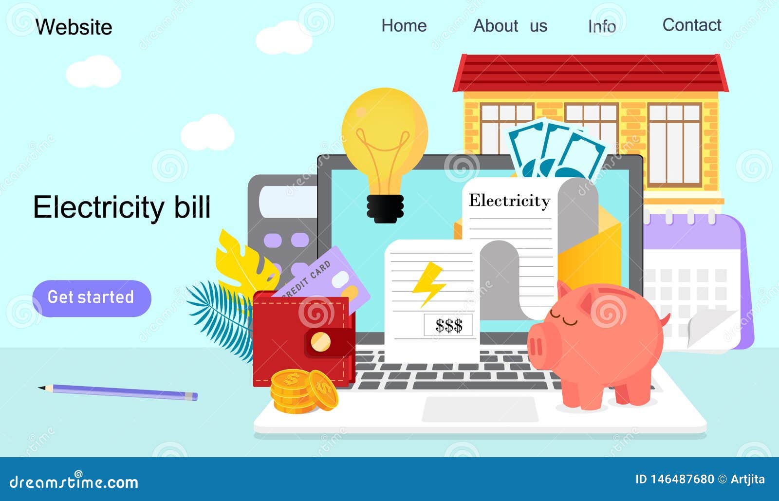 Utility Bill Template Free Download from thumbs.dreamstime.com