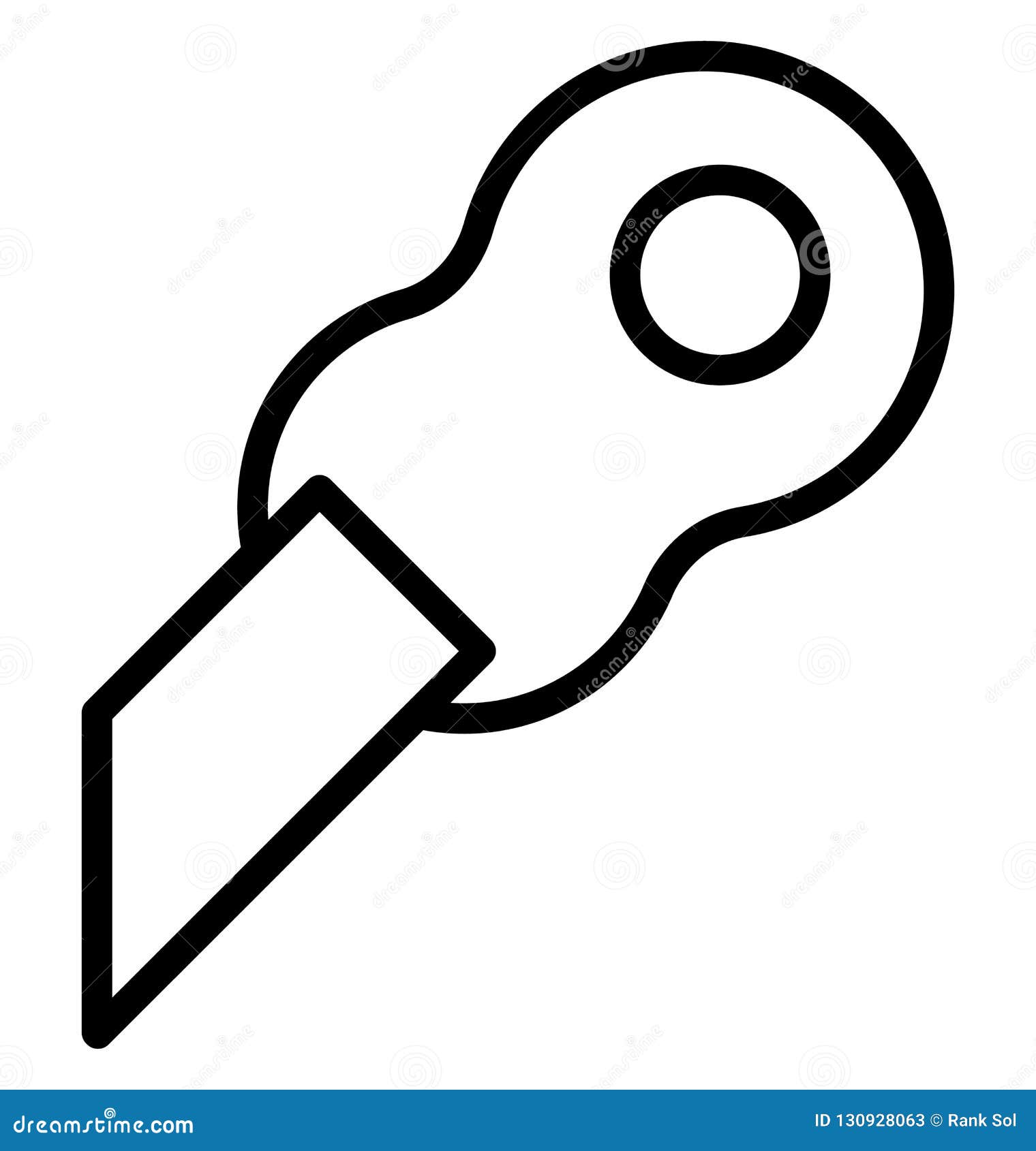 utility knife  line  icon that can be easily modified or edited.