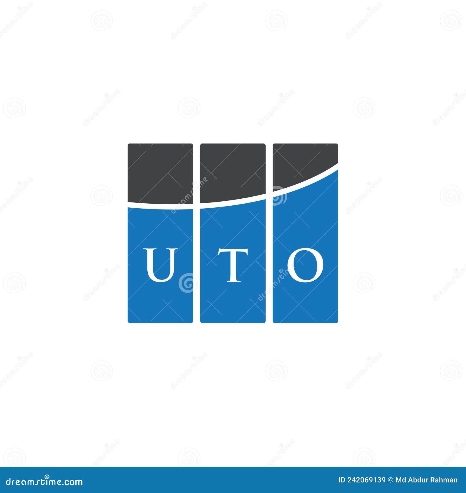 uto letter logo  on white background. uto creative initials letter logo concept. uto letter 