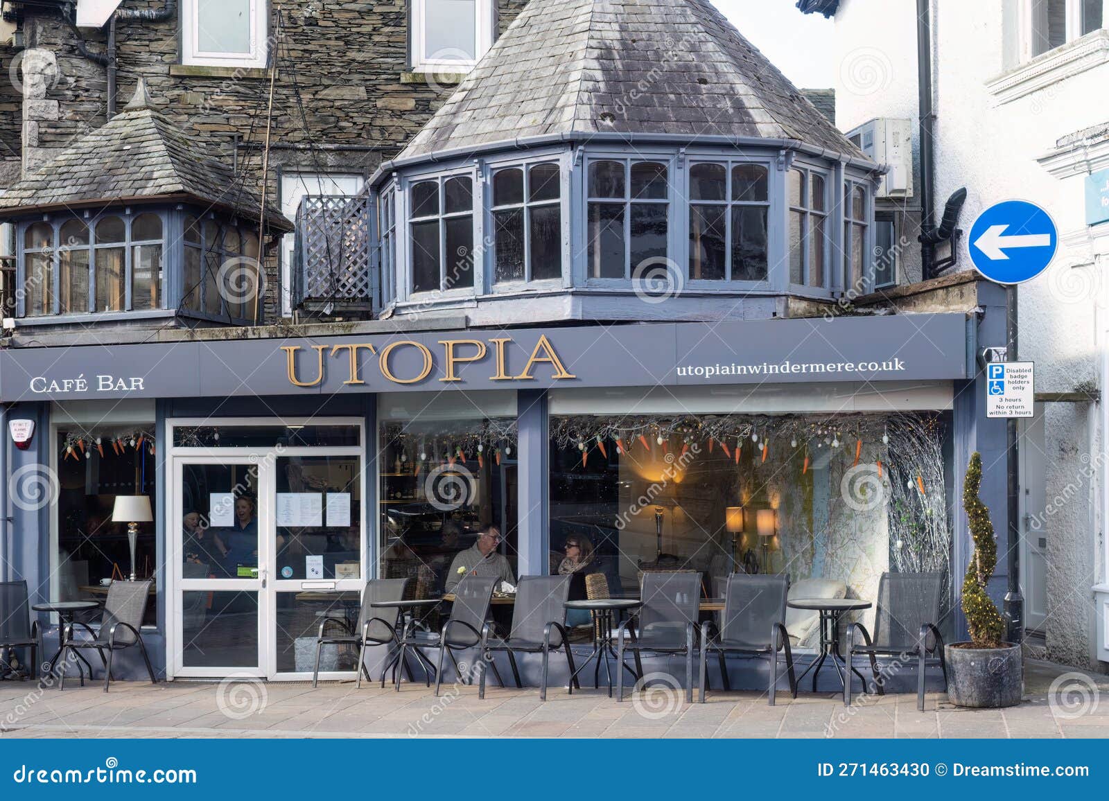 The Utopia Cafe in Windermere, Cumbria Editorial Image Image of city