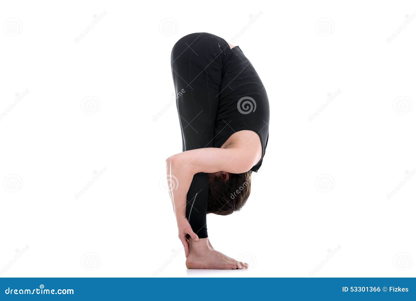 Uttanasana, Intense Stretch Yoga Pose Stock Photo - Image of isolated,  bend: 53301366