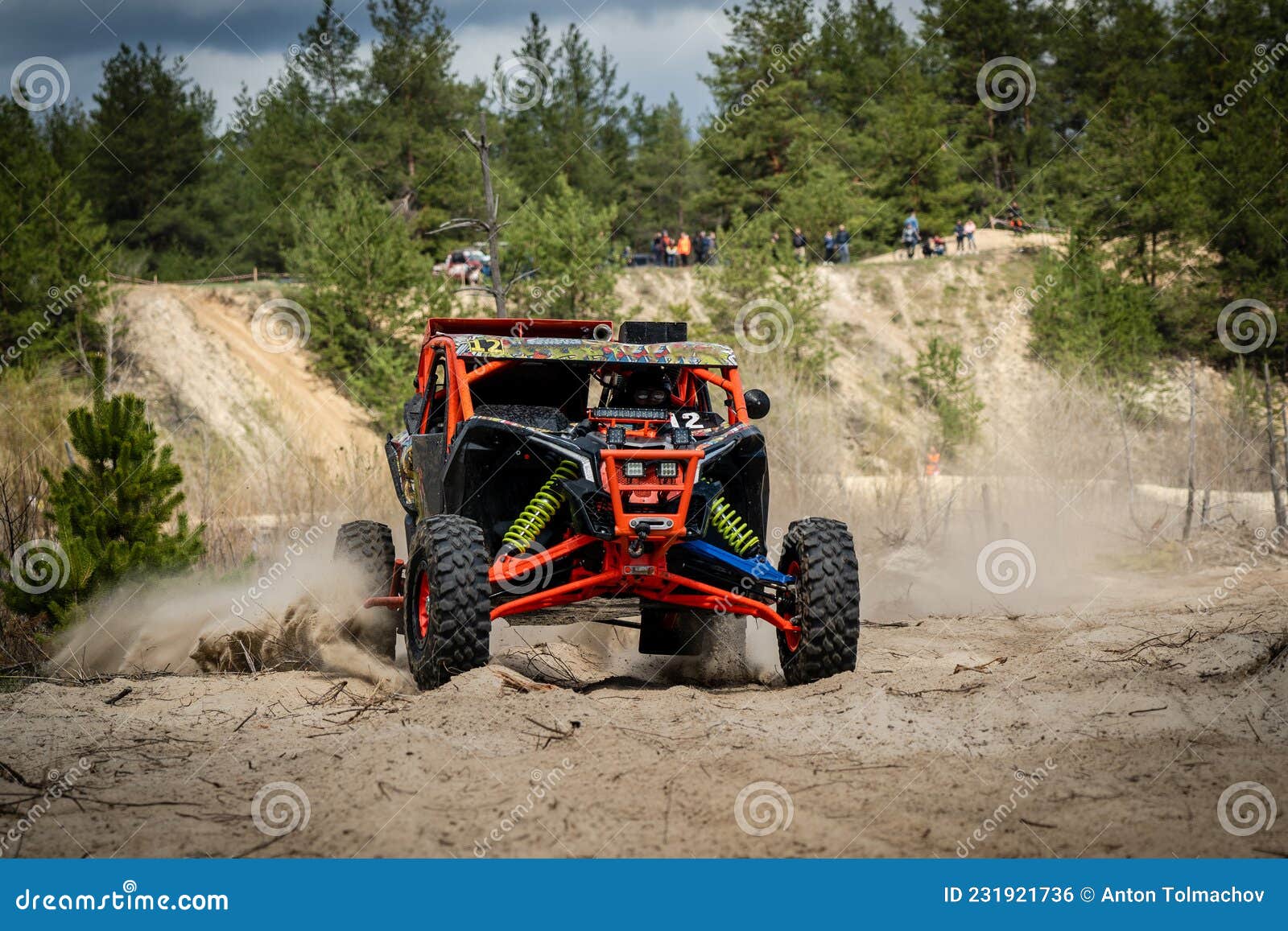 UTV, ATV Offroad Driving in Sand. Buggy Extreme Riding Editorial Photo
