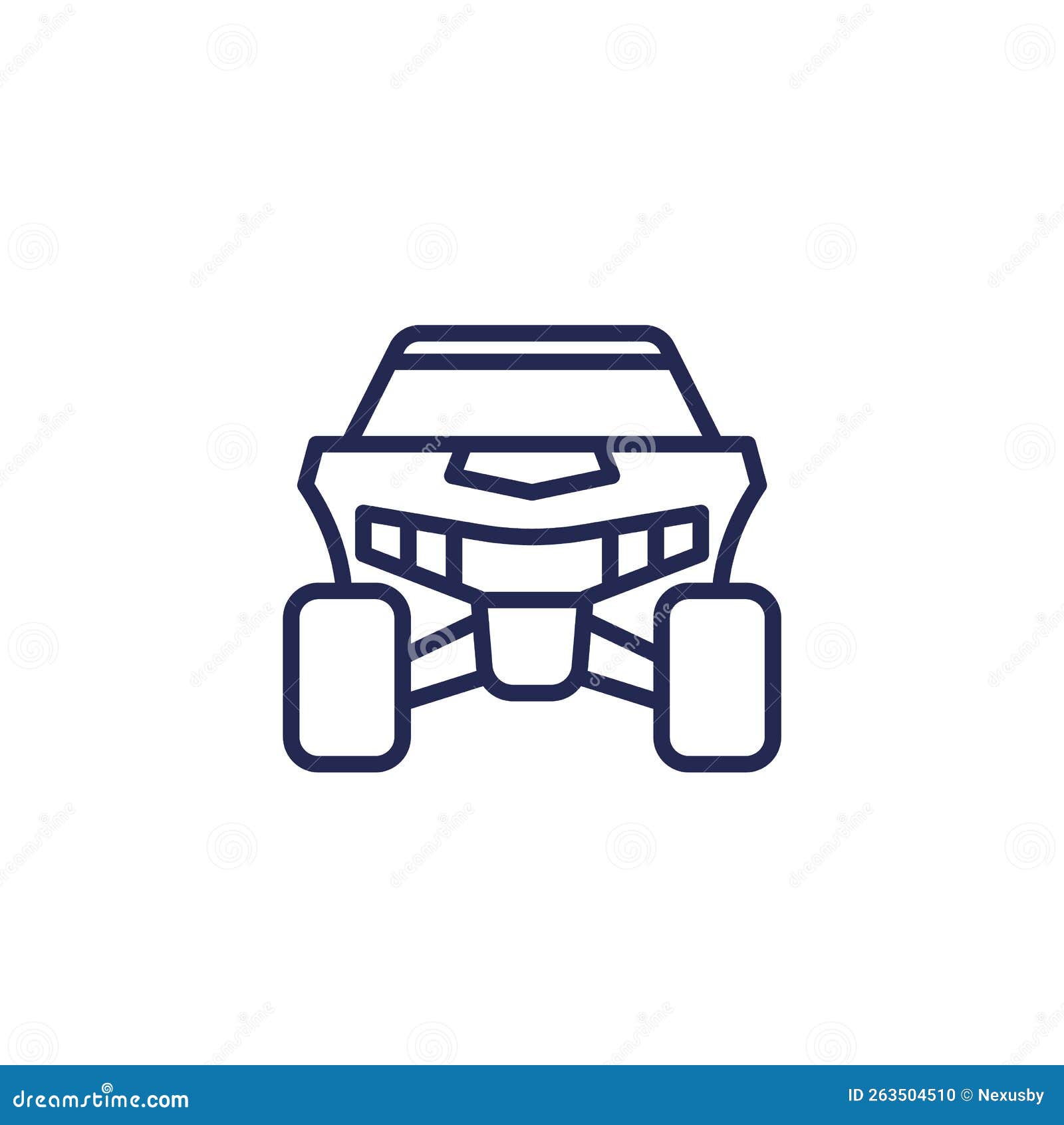 utv icon, front view, line 