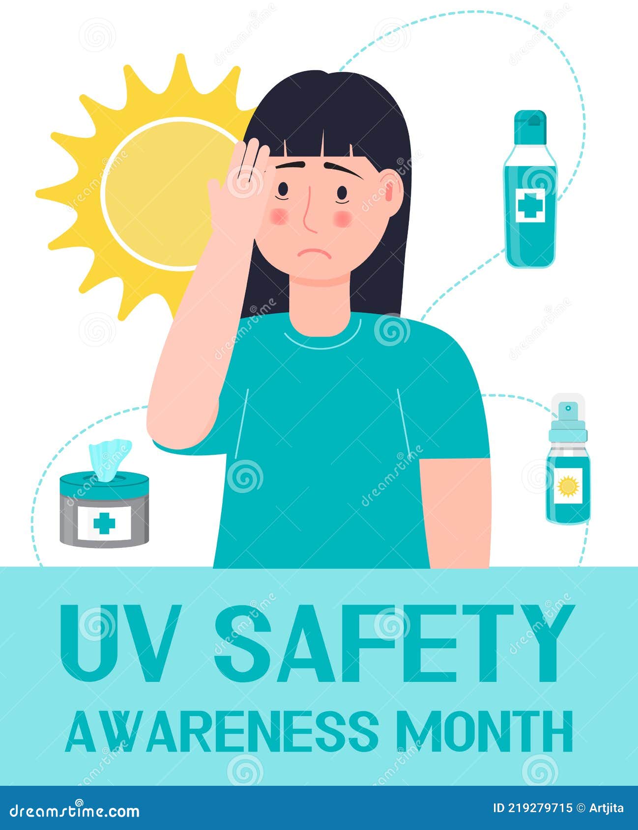 UV Safety Awareness Month. Annual Celebration In July. Concept Of ...