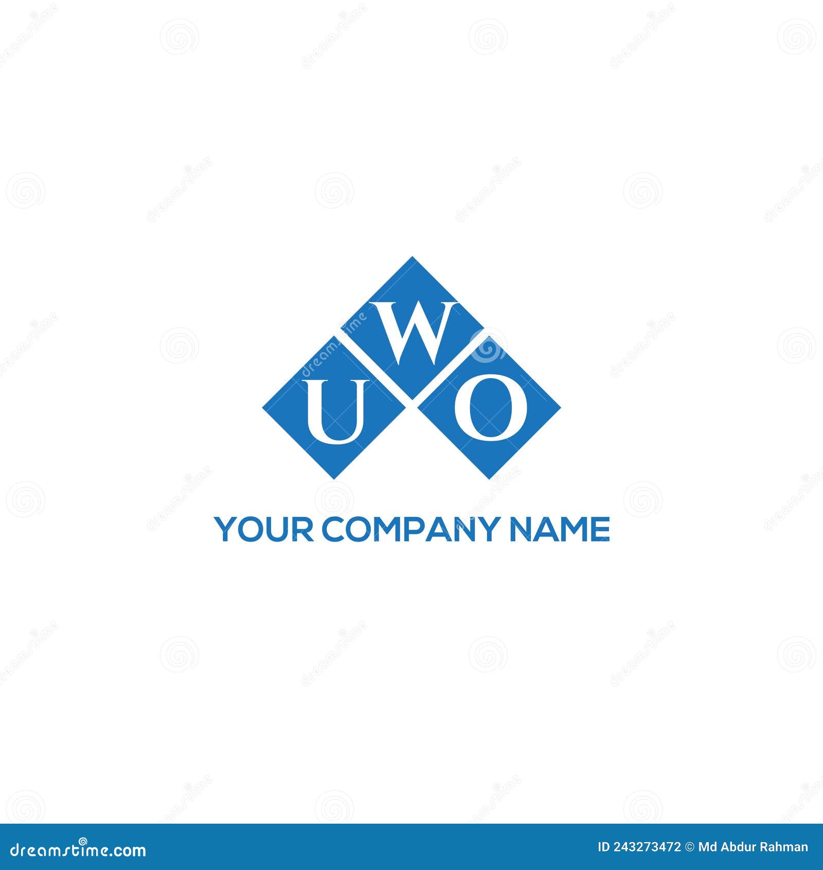 UWO Letter Logo Design on White Background. UWO Creative Initials