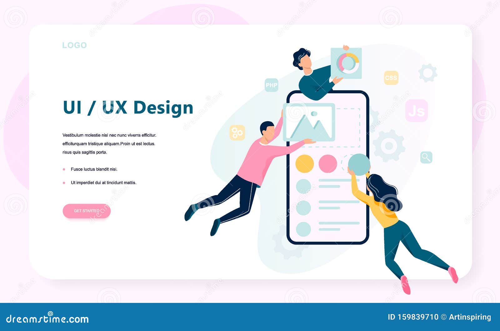 UX UI Design. App Interface Improvement for User Stock Vector ...