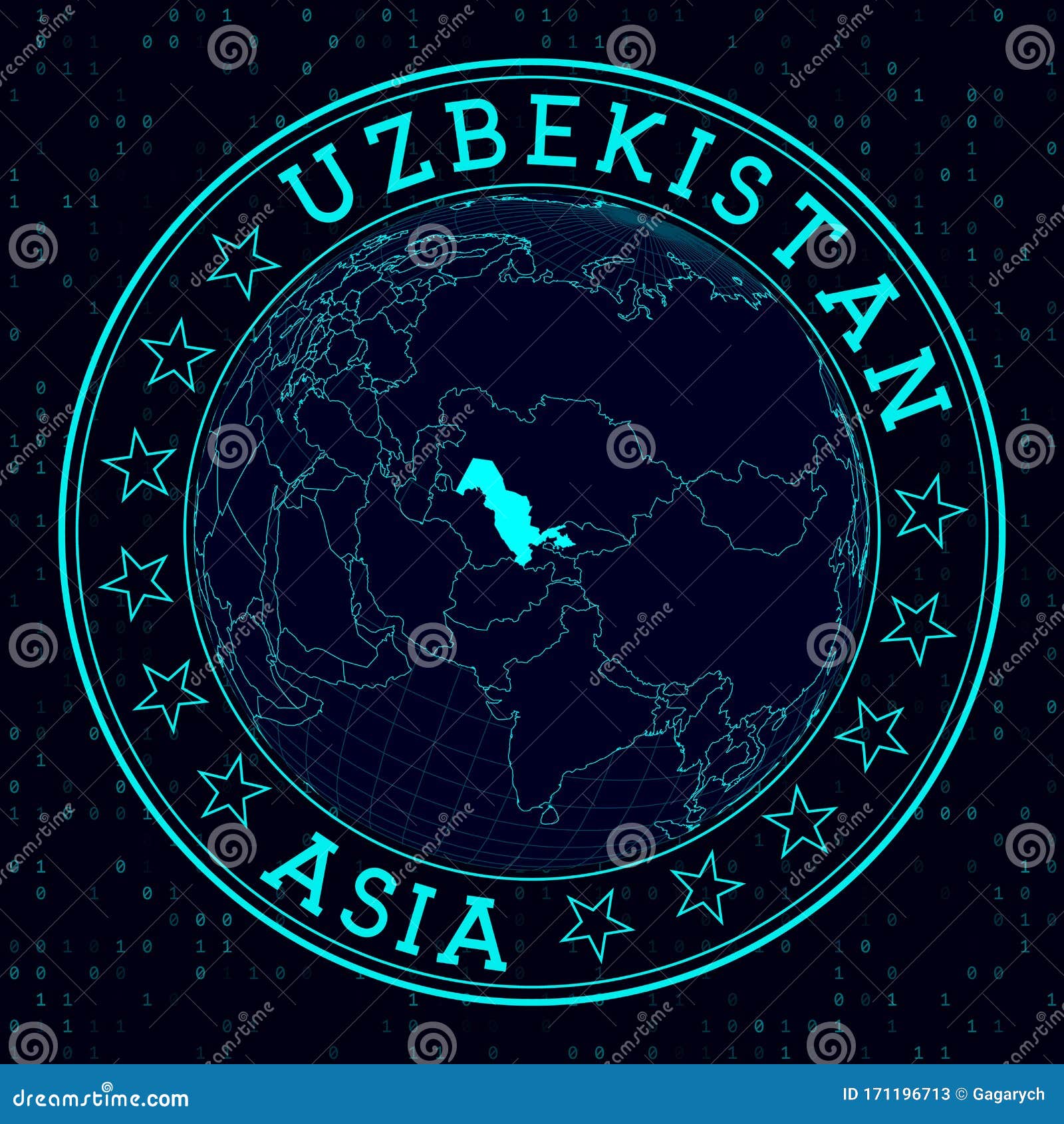 uzbekistan round sign.