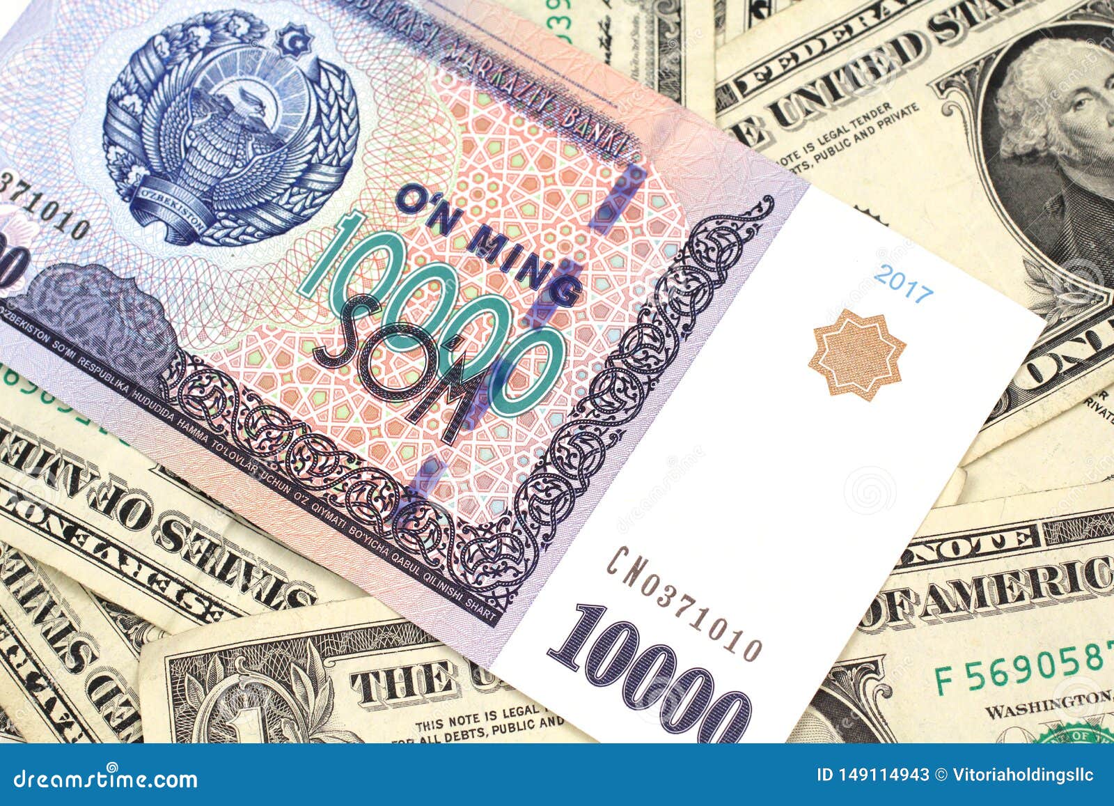 100 доллар на узбекский сум