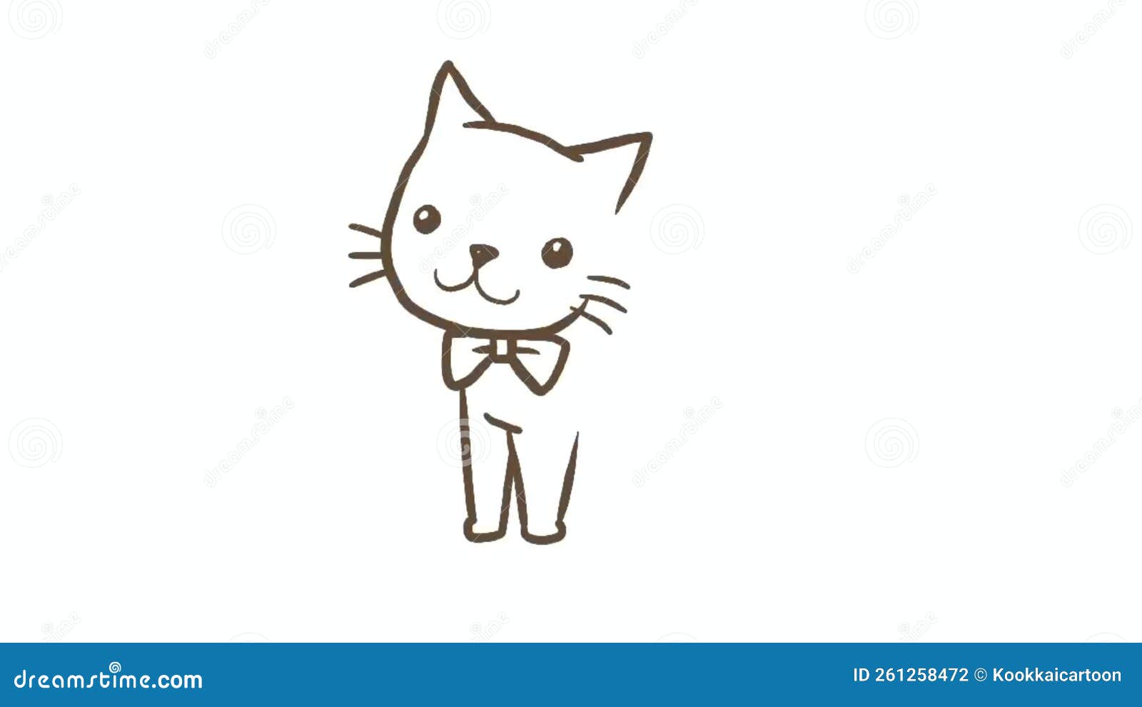 Desenho de gato desenho animado kawaii anime doodle para colorir