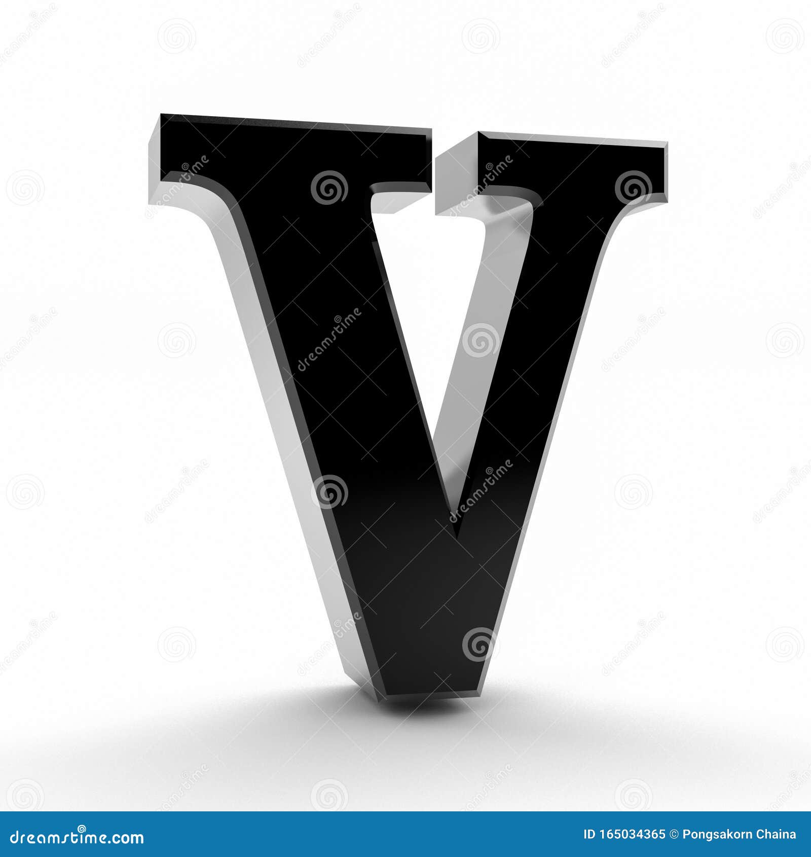 V Alphabet Black Color Word On White Background Illustration 3d Rendering Stock Illustration Illustration Of Collection Classic 165034365