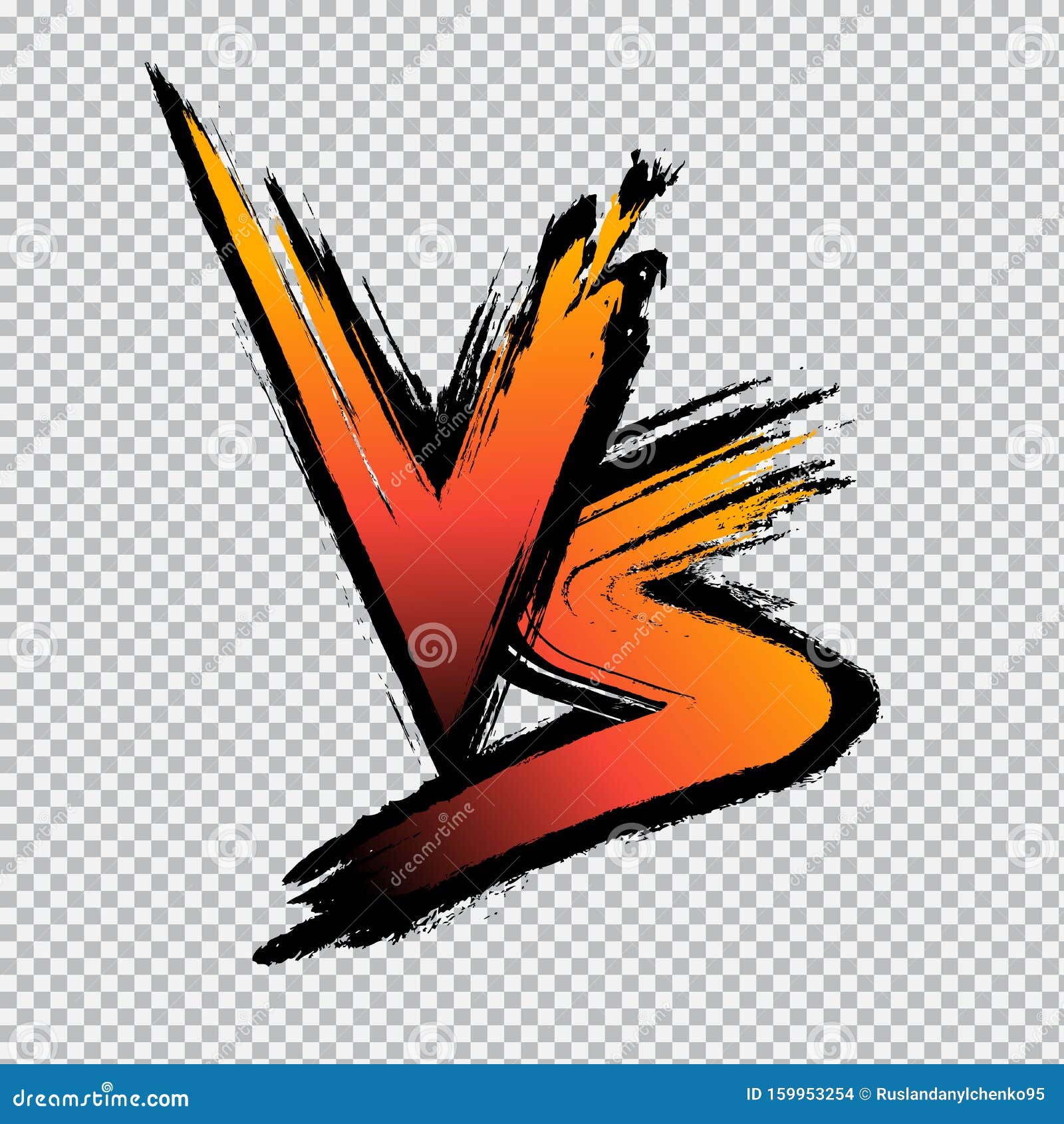 V S Verss Letter徽标透明背景中的VS字母竞争、对抗的矢量图向量例证 