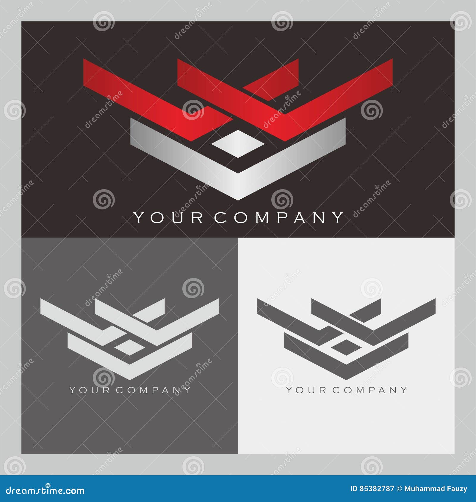 W company logo and symbol design Royalty Free Vector Image