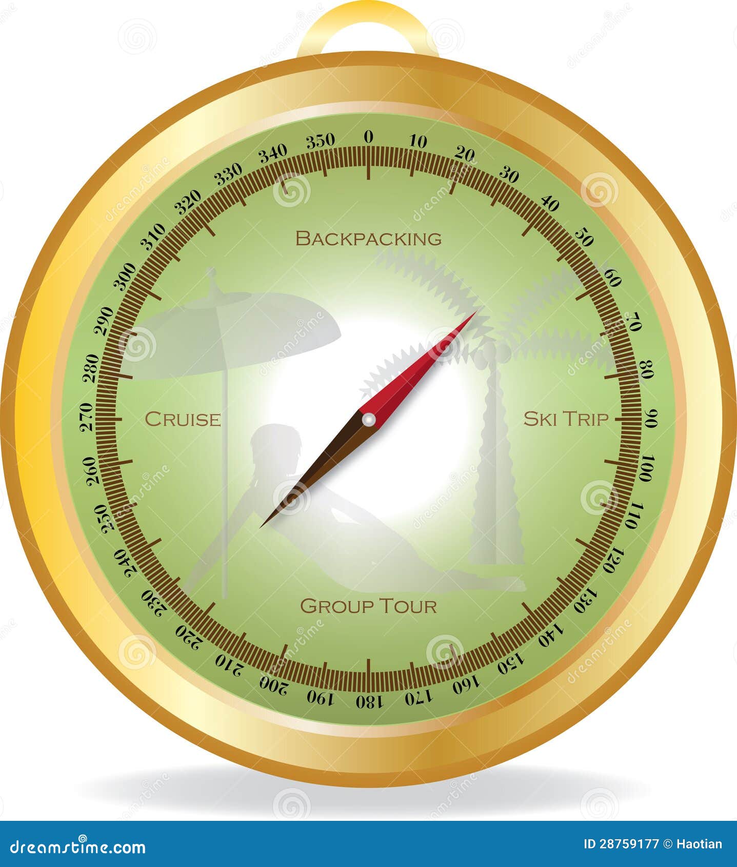 Vacation Compass stock illustration. Illustration of compass 28759177