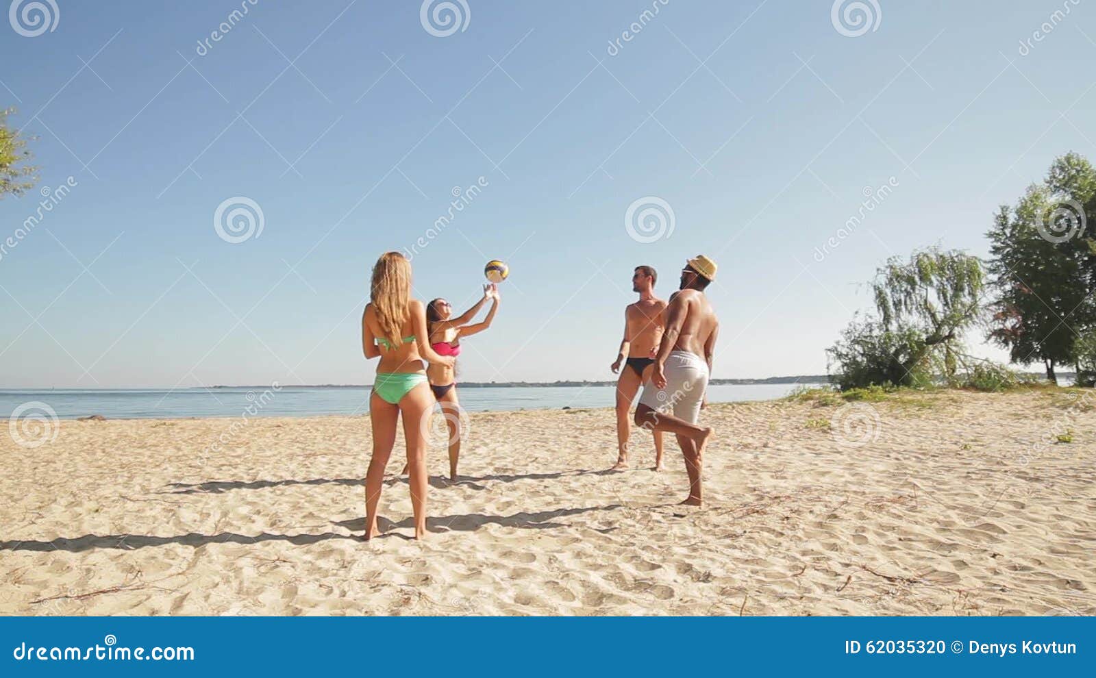 Amateur couple on a beach