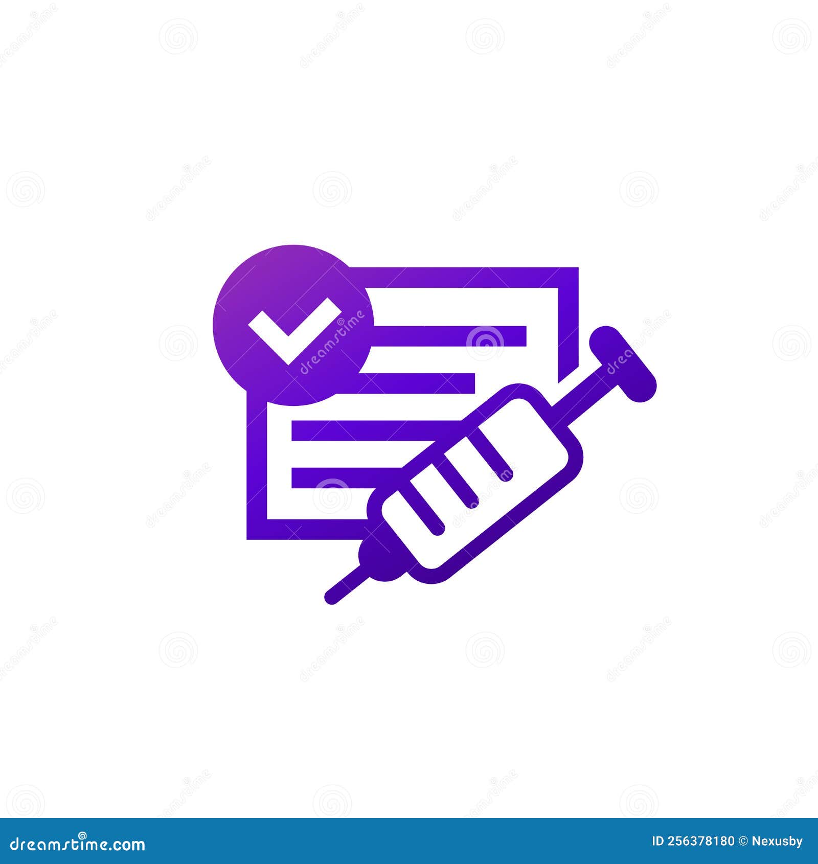 Vaccination Certificate Icon On White Vector Illustration vaccination-certificate-icon-on-white-vector-illustration