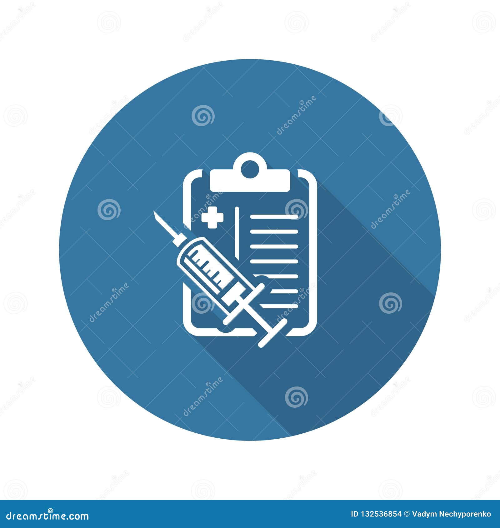 vaccination plan flat icon