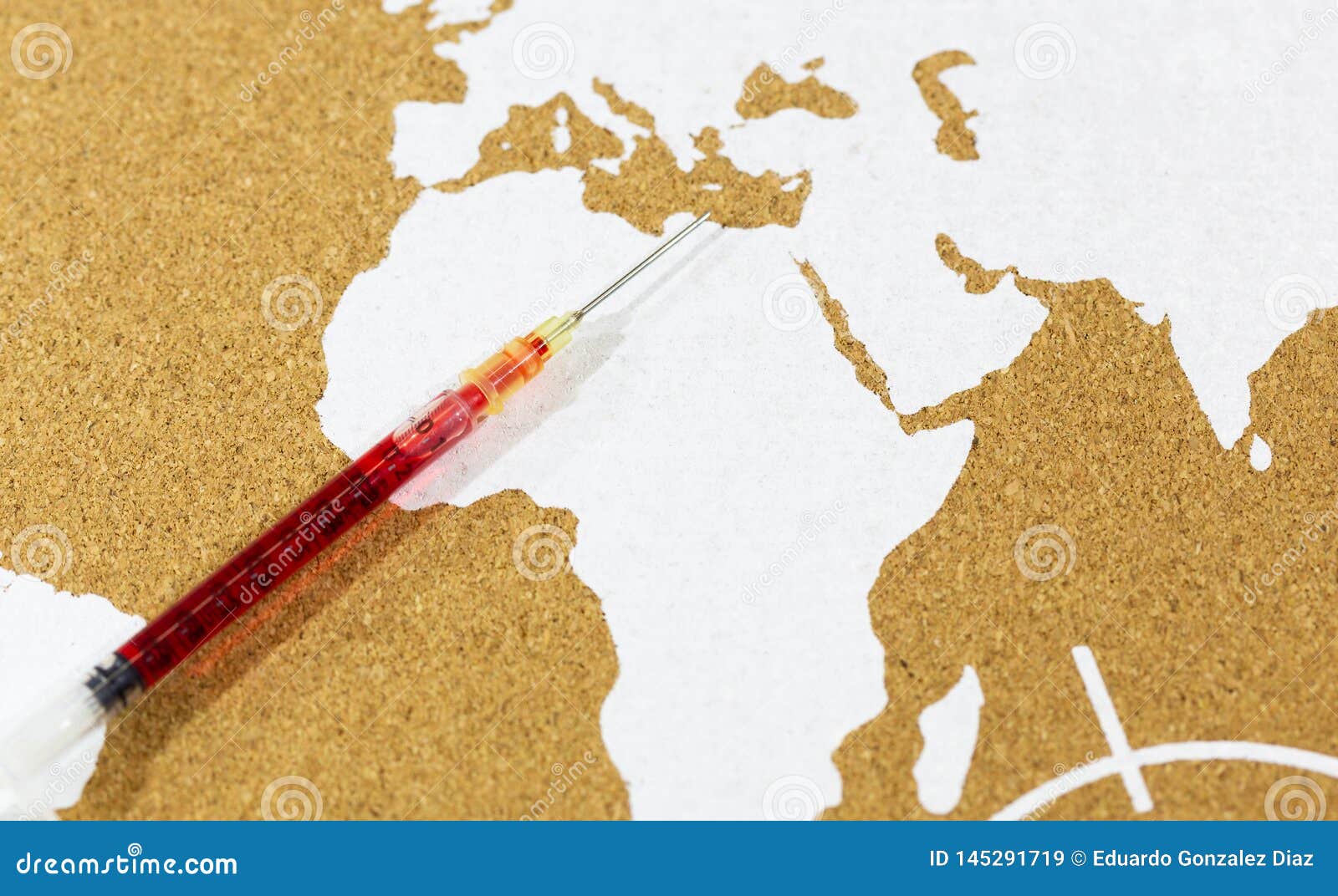 vaccine with the map of africa