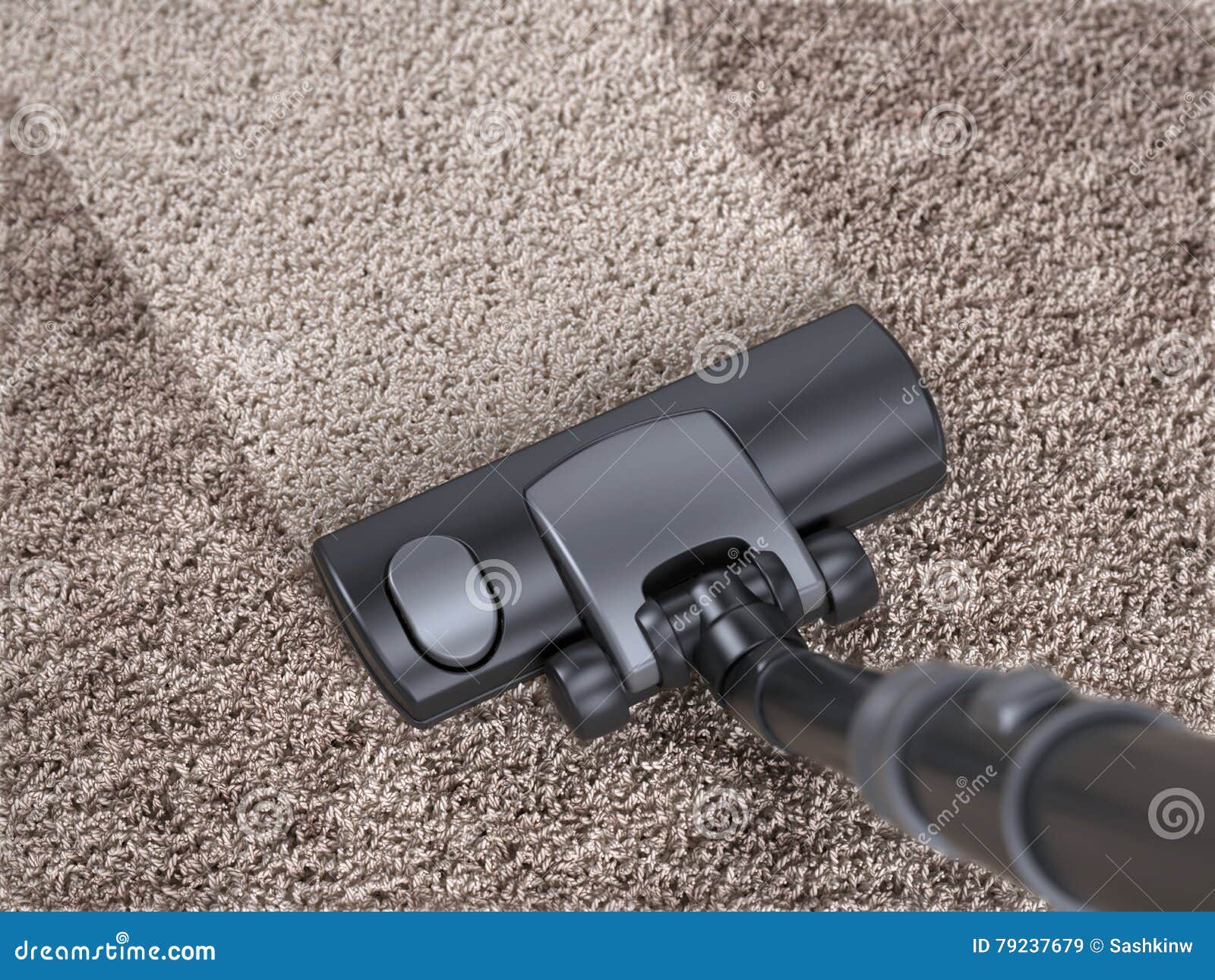 vacuum cleaner cleans dirty carpet - house cleaning concept