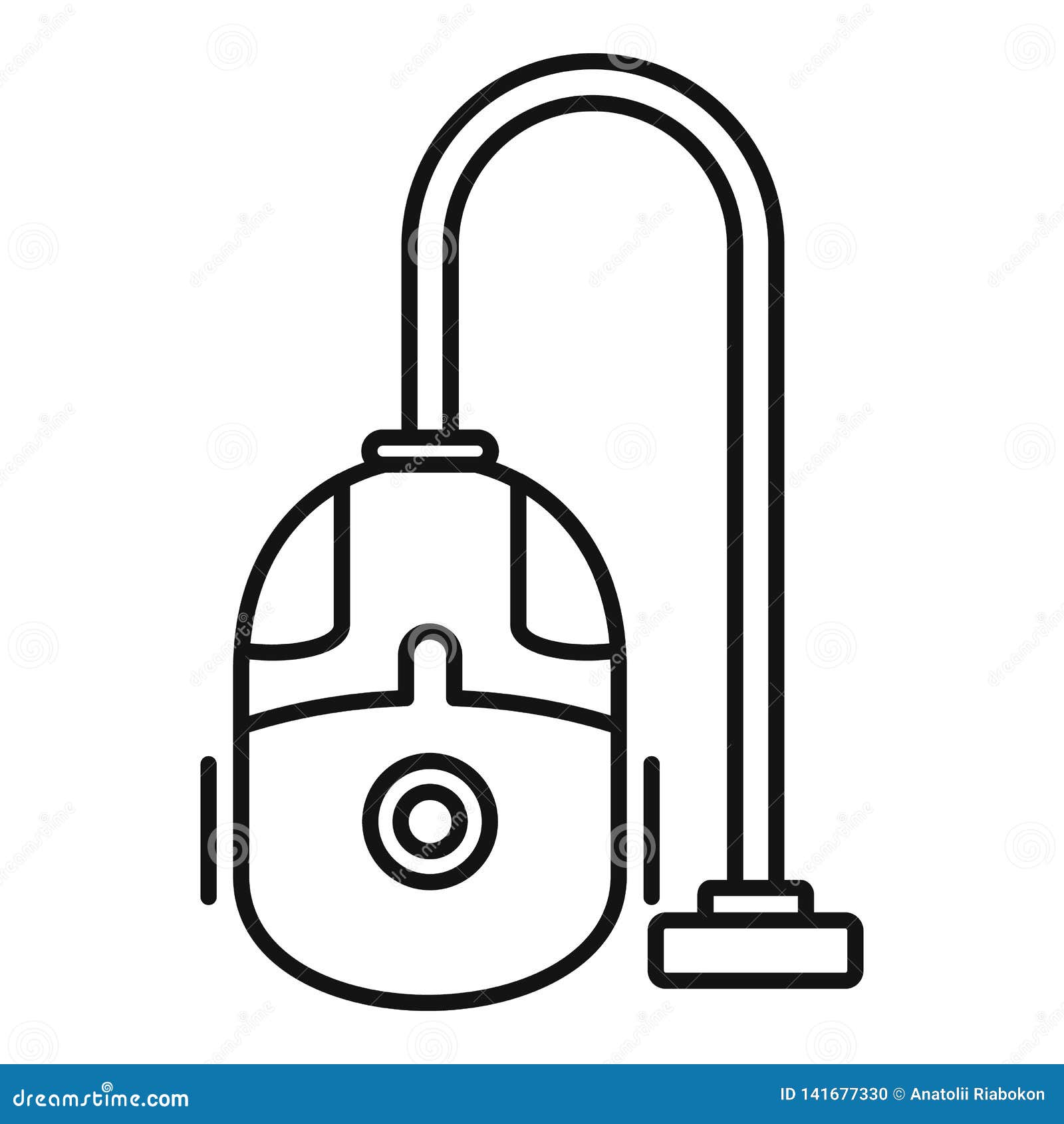 Vacuum Cleaner Icon, Outline Style Stock Vector Illustration of