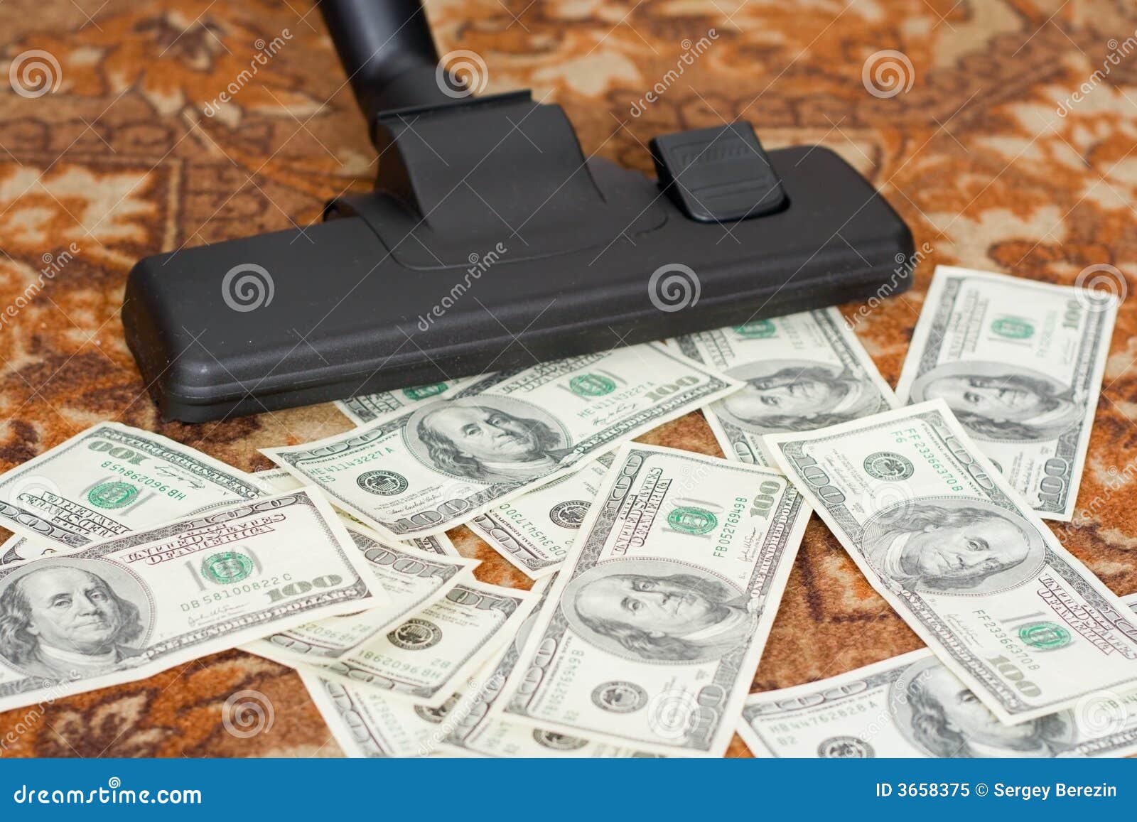 Vacuum cleaner and money stock image. Image of appliance 3658375