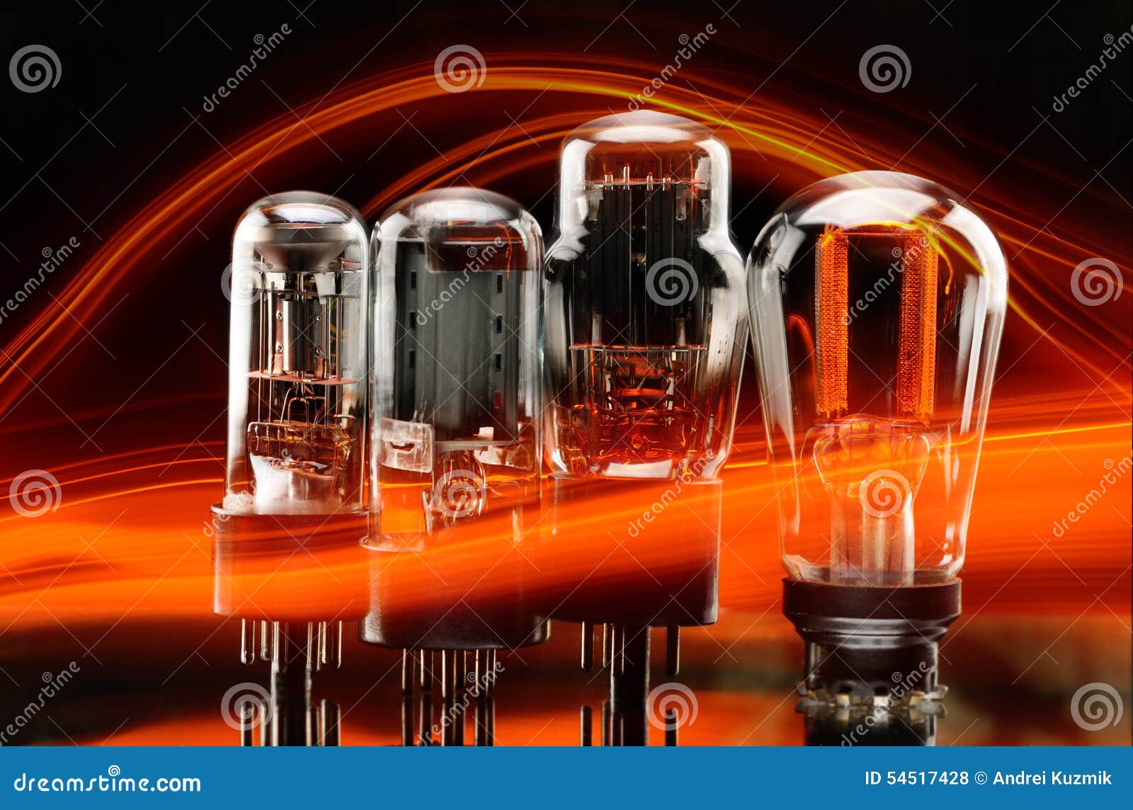 Vacuum lamp stock photo. Image of orange, electronic 54517428