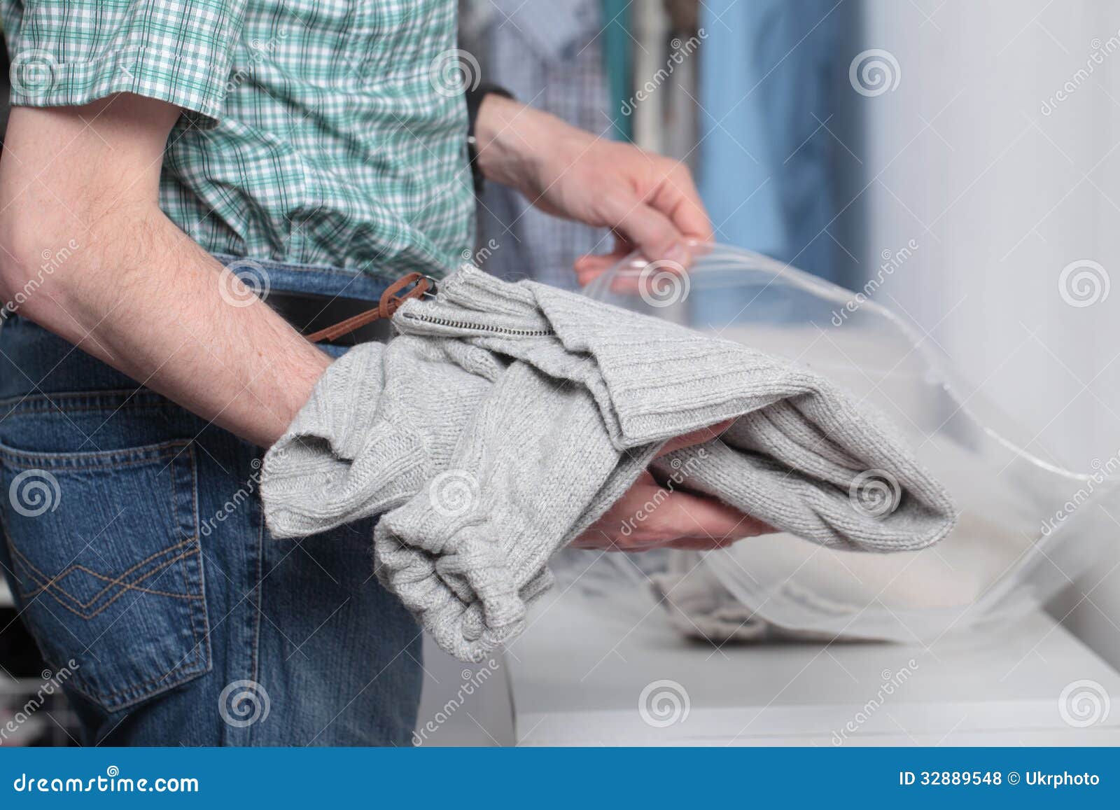 Vacuum pack for clothes stock photo. Image of blue, pack 32889548