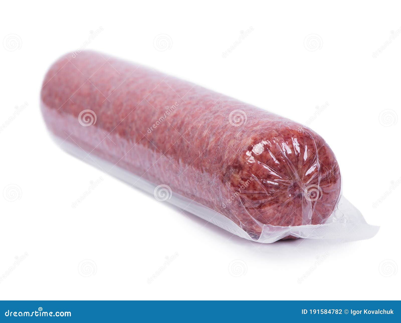 Vacuum Packed Salami Sausage Stock Photo Image of cooked, salami