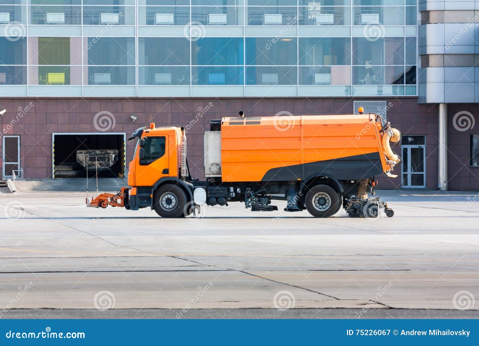 Vacuum Sweeper Near the Terminal Stock Image Image of clean, waste
