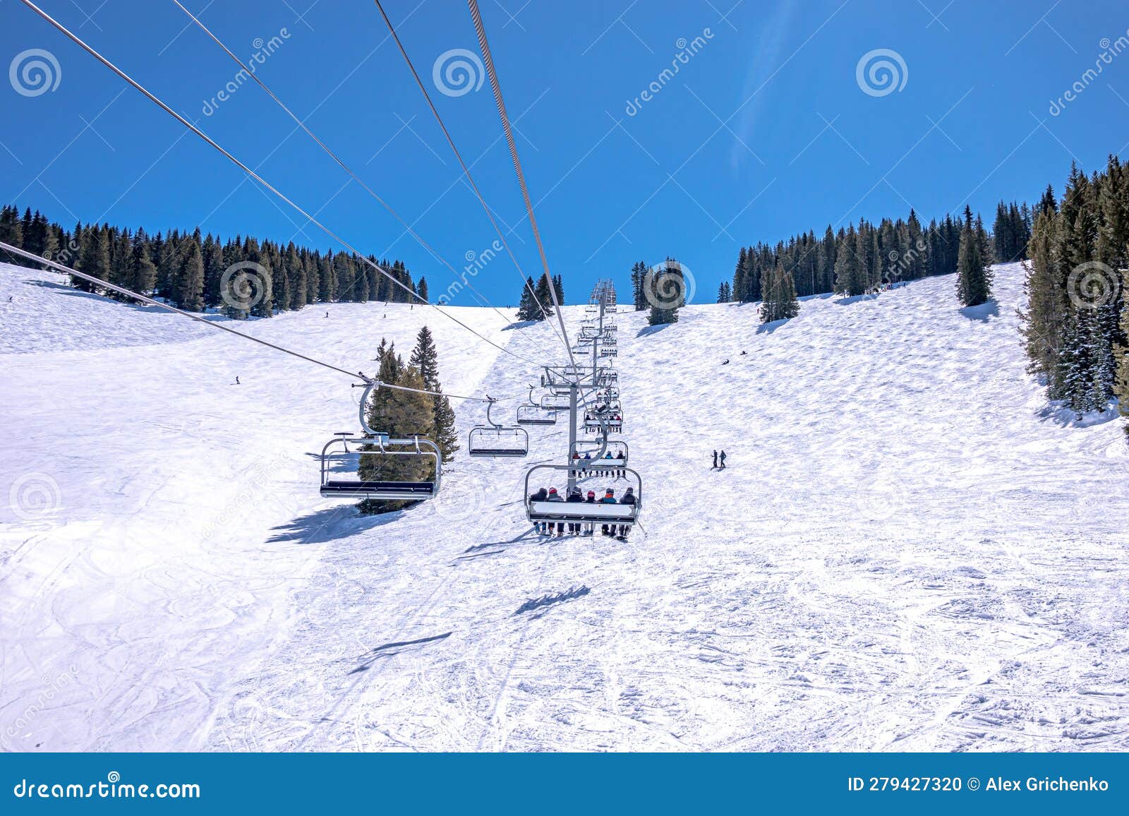 Vail Ski Resort Town and Ski Mountain in Colorado Stock Photo - Image