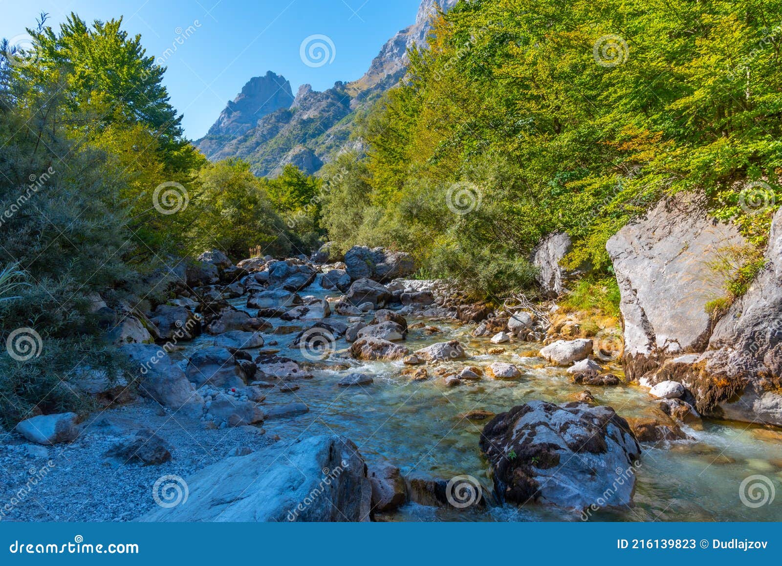 Landsdækkende Ung Hammer Valbona River Surrounded by Splendid Nature in Albania Stock Image - Image  of hill, tourism: 216139823
