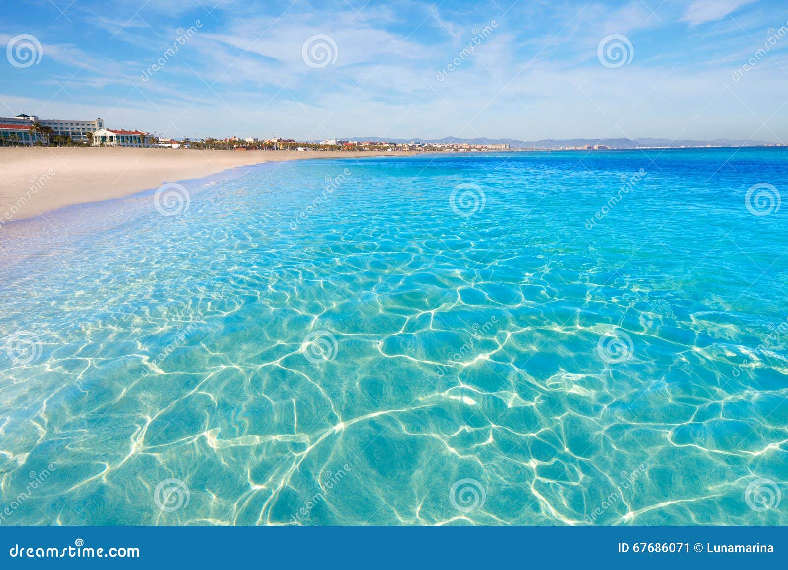 valencia malvarrosa beach las arenas spain