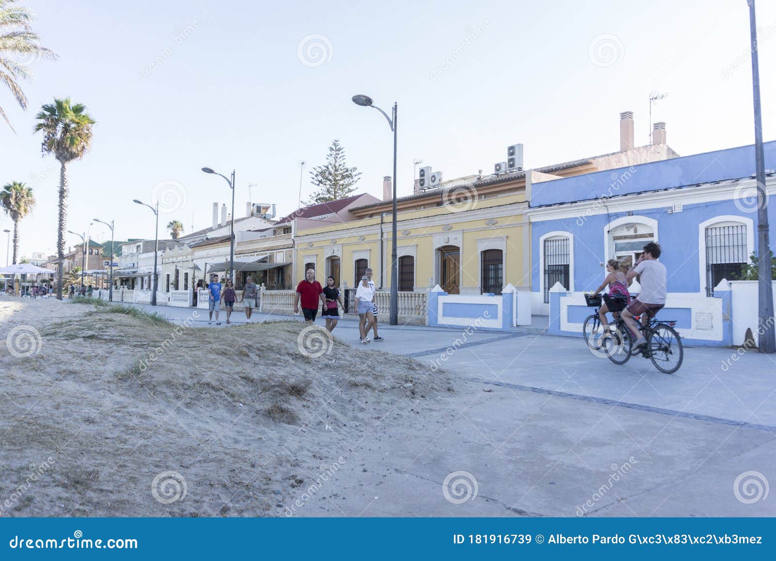 Valencia, Spain,4,7,2015 House on the Beachfront Editorial Stock Image
