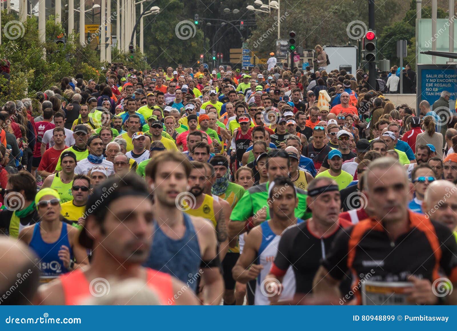 VALENCIA, SPAIN NOVEMBER 20, 2016 Several Runners Running the