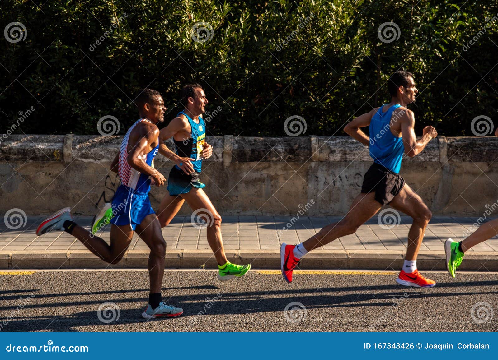 Valencia, Spain - October 27, 2019: Participant in a Half Marathon Running on Asphalt of the City of Nike Editorial Photo - Image of challenge, active: 167343426