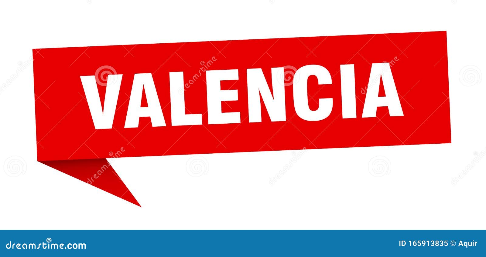 Valencia Sticker. Valencia Signpost Pointer Sign Stock Vector