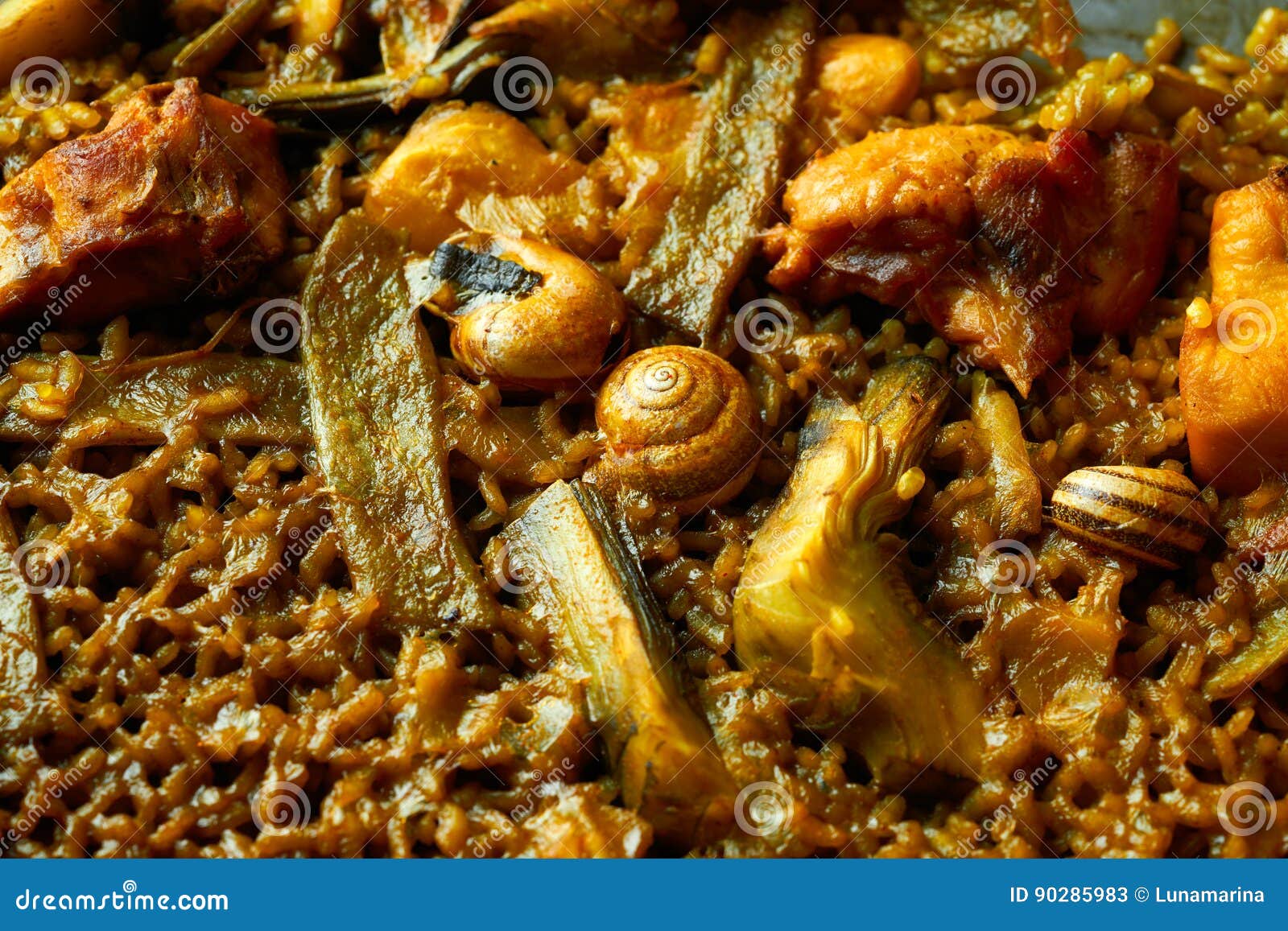 valencian paella with chicken and rabbit