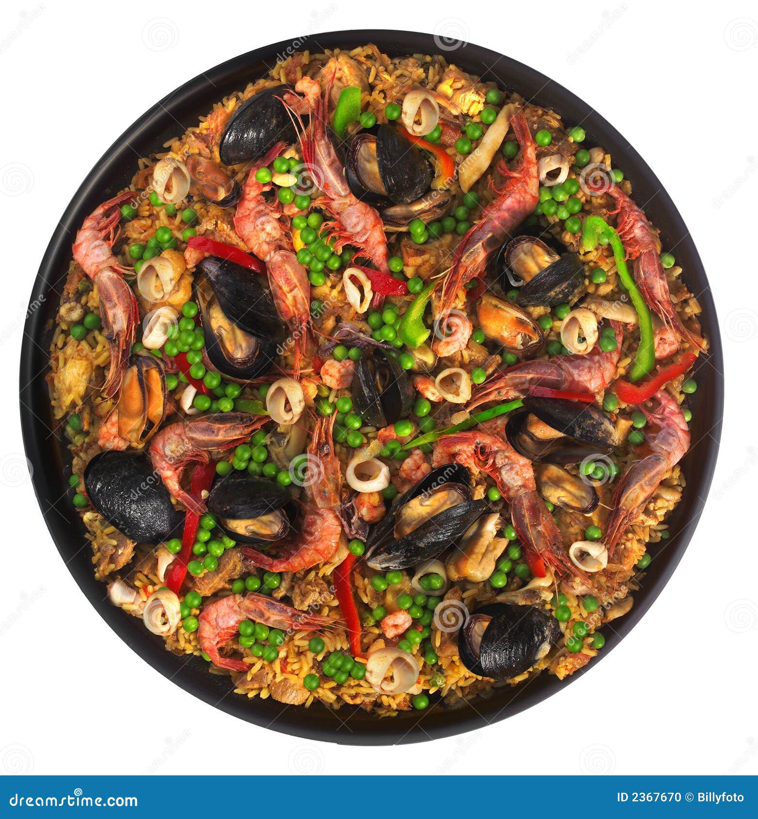 Valencian Seafood Paella stock photo. Image of fine, flakes 2367670